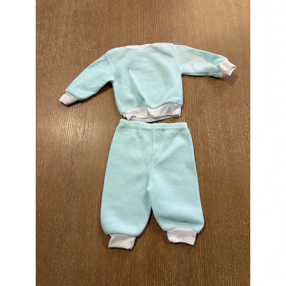 Vintage Childwise Baby 3-6 Months Lot Fleece Outfit Set Blue Sweatshirts Pants